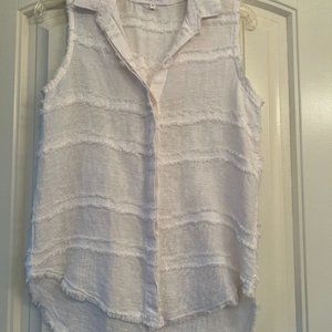 Bella Dahl Sleevless White Top  New SZ XS